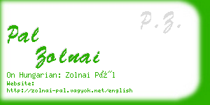 pal zolnai business card